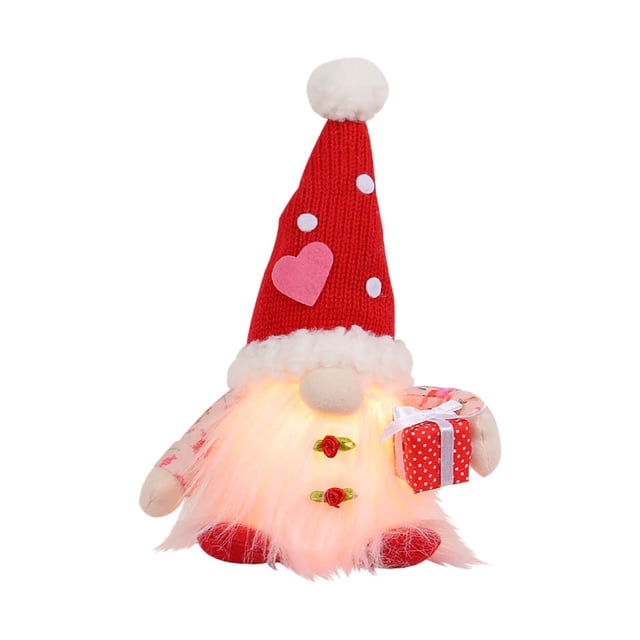 Valentines Day Rudolf Faceless Doll Gift Decoration Doll Valentines Day Fabric Dwarf Embracing Heart