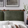 thumbnail image 3 of Modway Anela Wall-Mounted Chenille Upholstered Queen Headboard in Sage Walnut, 3 of 8