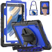 KOMI for Samsung Galaxy Tab A8 Case 10.5 Full Body Protective with Rotating Hand Strap/Screen Protector/Built-in Stand, Sturdy Shockproof Samsung A8 Tablet Case 2022 SM-X200/X205/X207