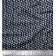 thumbnail image 1 of Soimoi Poly Georgette Fabric Herringbone Shirting Print Fabric by The Yard 52 Inch Wide, 1 of 3