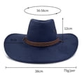thumbnail image 3 of RXIRUCGD Fashion Men And Women Drawstring Decoration Suede Western Cowboy Hat Jazz Hat( Red ), 3 of 3