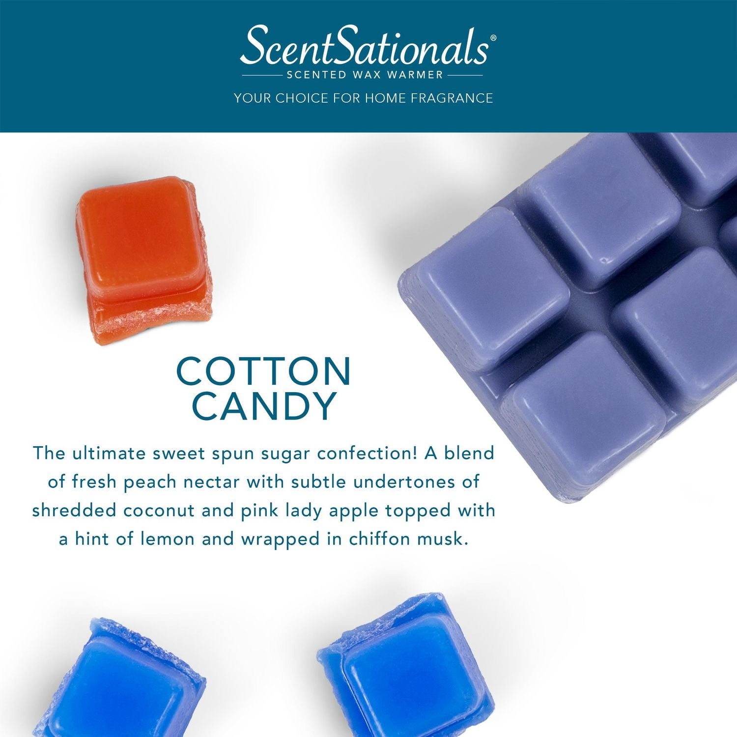 Cubes de cire parfumée ScentSationals - Nuage de barbe à papa