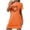 Orange, variant on Nightgowns for Women, Womens Oversized Short Nightgown Fashion Chest Print Short Sleeve Nightdress