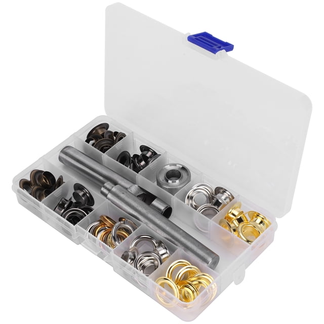 Grommet Set, KQ-204 12mm Nail Button Hardware Grommet Tool Kit For Tents For Tarps For Pool Coverings For