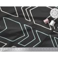 thumbnail image 2 of Soimoi Black polyester Crepe Fabric Arrow Symbol Printed Fabric 1 Yard 42 Inch Wide, 2 of 5