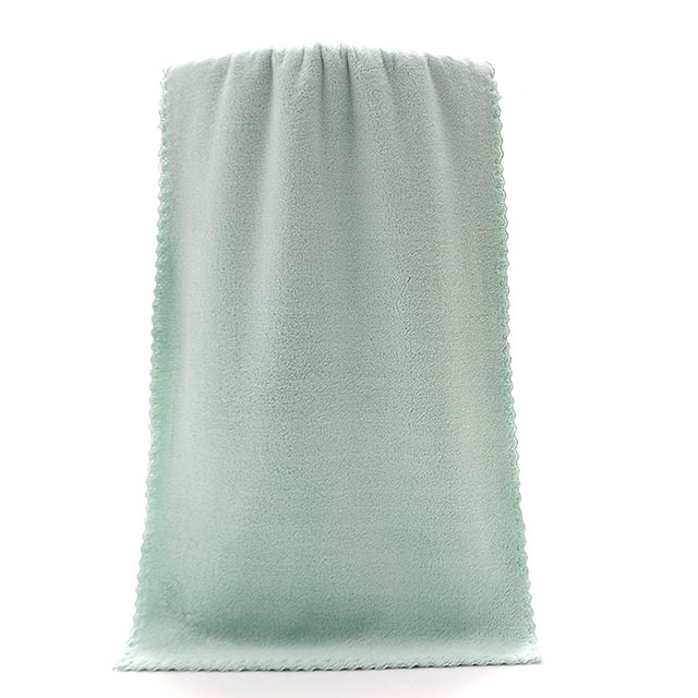 Bigersell Bathroom Towels 75 x 35 cm Solid Microfiber Soft Plush Bath Towels Super Absorbent Face Towels Rectangular Bathing Shower Towels Quick Dry Hand Bath Towels G