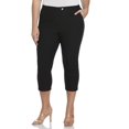thumbnail image 2 of Rafaella Women's Extended Tab Capri Pants with Pockets, 2 of 5