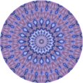 thumbnail image 1 of Ahgly Tapis Rond Lavable en Machine Intérieur Transitionnel Bleu Ardoise, 7 Pieds Rond, 1 of 7