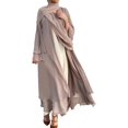 thumbnail image 1 of Abayas Robe Musulmane pour Femmes à Manches Longues Abaya Islamique Aïd Dubaï Caftan Robes Moyen-Orient Robe de Prière Robe en Mousseline, 1 of 7