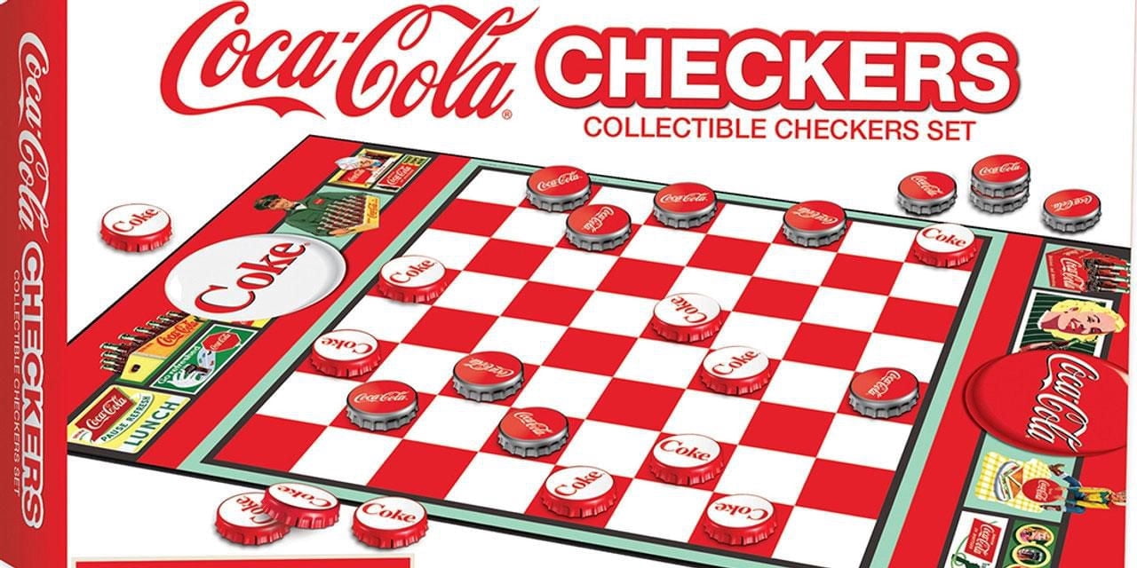 Masterpieces Puzzle Company Coca-Cola Checkers Board Game