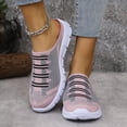 thumbnail image 2 of Wensltd Women's Breathable Mesh Shoes Wide Width Solid Color Round Toe Comfortable Slip On Flat Shoes, 2 of 9