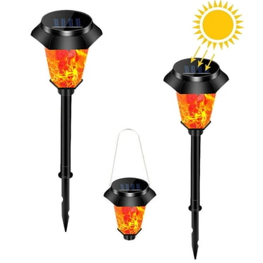 Eco-Friendly Bamboo Solar Torch Light with 12 Lighting Modes - IP44 Waterproof Flame Lamp for Outdoor Lawn, 6-12H Continuous Lighting, Detachable Design, Factory Direct Supply (Hexagonal Palace