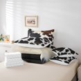 thumbnail image 4 of Cow Pattern Comforter Set Queen,Cowhide Pattern Sheet Set White Brown Rustic Home Decor 7-Piece Bedding Set,Abstract Animal Theme Bed Cover For Kids Boys Girls Teens, 4 of 5