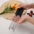 thumbnail image 3 of LSLJS 6 Packages Of 9 Inch Long Metal Grill for Barbecue, Retractable Grill Forks, Hot Dogs With Fire Sticks, Camping, Campfires, Home Accessories, 3 of 9