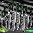 thumbnail image 2 of Akatsuki Kitchen Knife Forged Damascus Steel Japanese Chef Knife for Slicing Cutter with Easy-Grip Resin Handle and Gift for Chef's Giftcase, 2 of 5