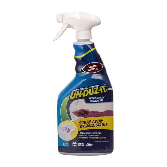 UnDuzit Chemicals Mildew Stain Remover 124617 Removes Wine/Fruit/Blood/Organic Stains/Rust Spots From Carpets And Fabrics; 32 Ounce Spray Bottle