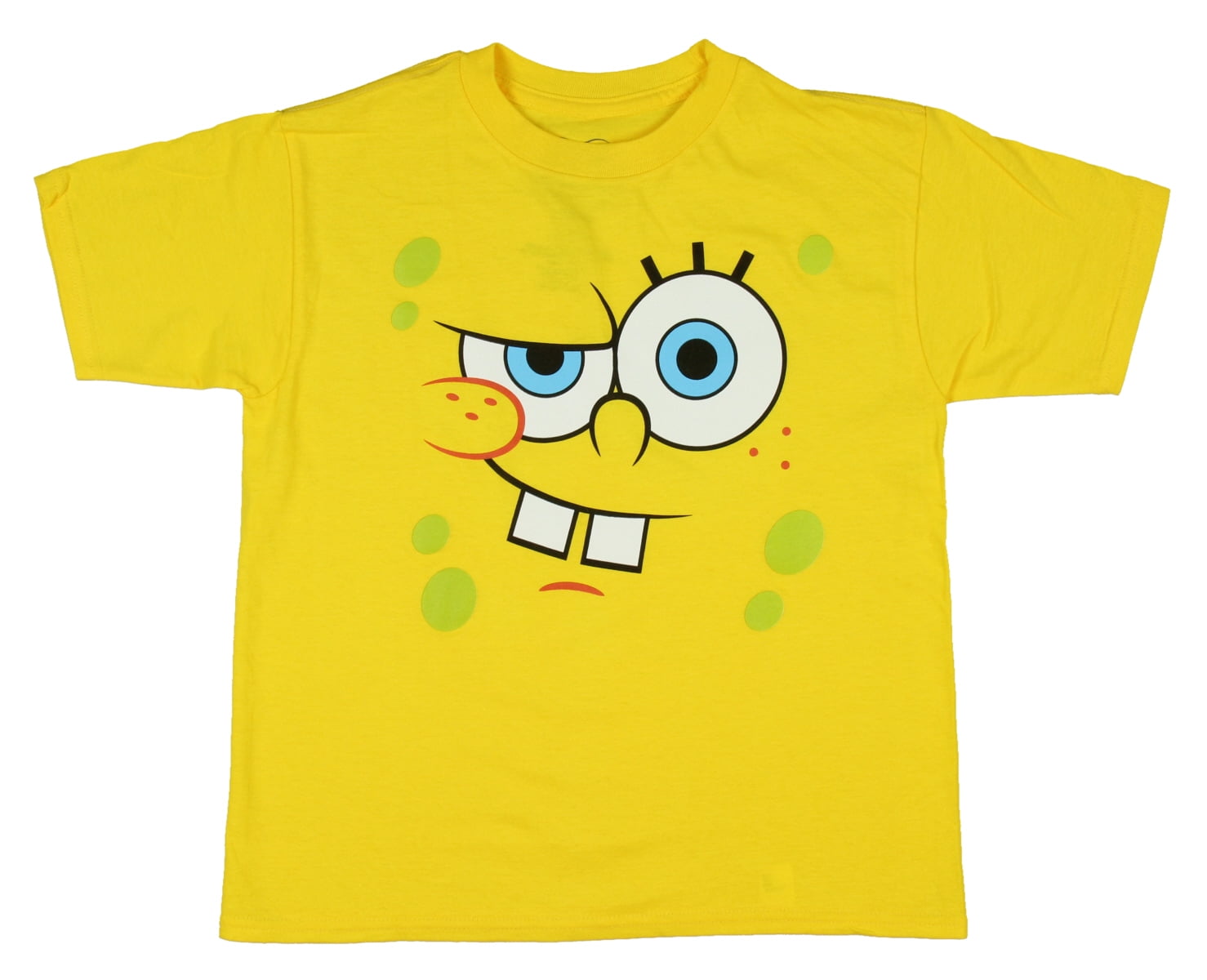 Bob L'éponge T-Shirt pour Enfants à Grand Visage Curieux de Garçon (TP, 4/5)