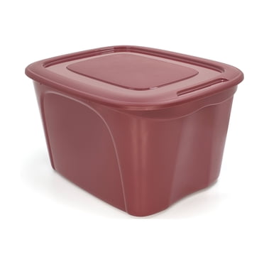 Tuff StoreTM Branded 63L (16.6 gal.), Utility Series Storage Tote in Maroon color