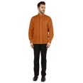 thumbnail image 2 of Bestman Solid Long Sleeve Shirt For Mens Front Double Button Placket Chinese Collar Shirt, 2 of 7