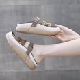 thumbnail image 3 of pitrice Sandales à Enfiler pour Femmes Imperméables Douces Sandales Plates Chaussures 35 Kaki, 3 of 9