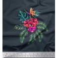 thumbnail image 1 of Soimoi polyester Crepe Fabric Floral & Leaves Tropical Print Sewing Fabric Yard 52 Inch Wide, 1 of 2