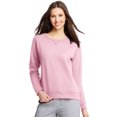 thumbnail image 1 of Hanes Womens ComfortSoft EcoSmart Crewneck Sweatshirt, L, Pale Pink, 1 of 4