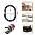 thumbnail image 3 of Solid Black Plastic Shower Curtain Rings - Set of 12, 3 of 5
