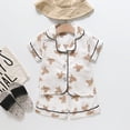 thumbnail image 1 of Toddler Boy Satin Pajamas Set Cartoon Button Down Tops Set Classic Pajamas Set Silk Christmas Pajamas 2T 3T, 1 of 2