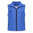 thumbnail image 2 of HVOBTTY Womens Summer Soft Beach Plus Size Casual Solid Color Sleeveless Collared Neck Breathable Lightweight Hiking Travel Outdoor Tank Jacket Blue ,XXXXL, 2 of 4