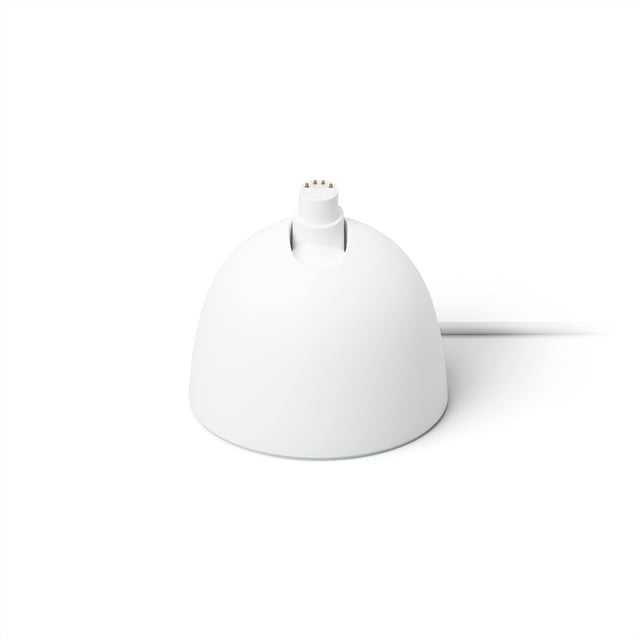 Google Nest Support de Caméra Couleur Neige, Support de table Filaire Conçu Exclusivement pour la Caméra Nest (Pile). le Support compact en Forme de Dôme Offre une Connexion de Recharge Sécurisée et un Câble pour une Alimentation Continue. Idéal pour Poser Votre Caméra Nest sur une table Ou une Tablette pour une Installation Pratique de la Sécurité à la Maison.