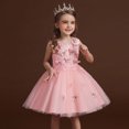 thumbnail image 2 of LUOGENLI Robe Enfants Filles Été Mode Jupe en Tulle Imprimée Robe de Princesse Robe Bouffante Vêtements pour Enfants Robe pour Filles Tendance Printemps 4-5 Ans, 2 of 4