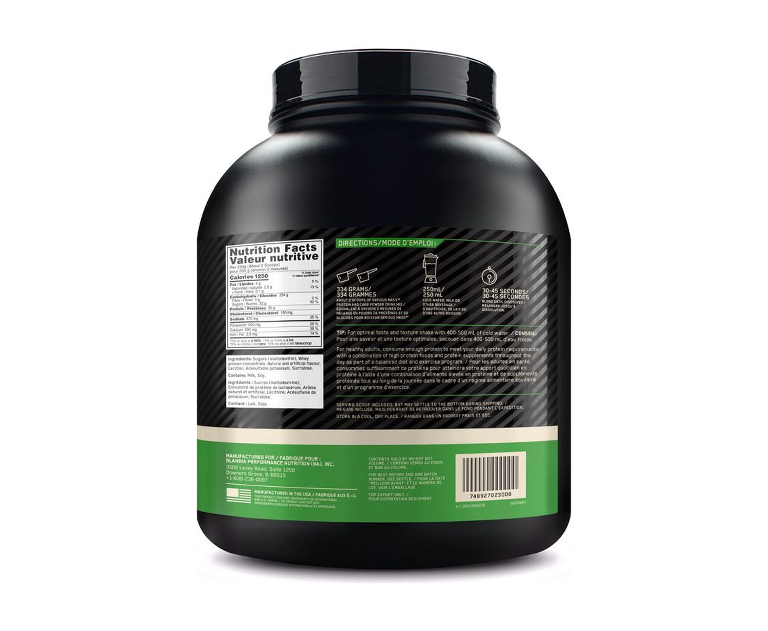 Optimum Nutrition Serious Mass Vanille 2,7 kg