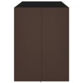thumbnail image 2 of vidaXL Bar Table with Glass Top Brown 145x80x110 cm Poly Rattan, 2 of 4