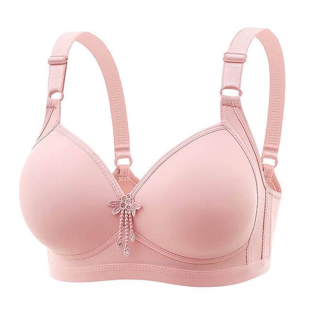Clearance Sale 2025 Bra Women Clearance Lace Back Button Shaping Cup Adjustable Shoulder Strap Large Size Bra