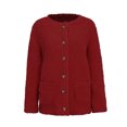 thumbnail image 3 of MAWCLOS Manteau Femme Hiver Chaud Veste Cardigan Extérieur Ample Fête Manches Longues Rouge TG, 3 of 8