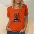 thumbnail image 2 of Dadaria Chemise Orange pour Femmes Hauts T-Shirt à Manches Courtes Col Ras du Cou Tee Matières Chandail d'Été Blouses S, 2 of 5