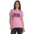 thumbnail image 1 of Inkmeso Relax I'M Vaxxed Drôle Pro-Vaccin T-shirt en Coton à Encolure Dégagée pour Femmes, 1 of 8