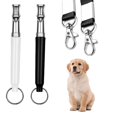 2 Pack Professional Dog Whistle - Your Reliable Companion for Effortless Barking Control and Highly Effective Recall Training, Complete with Handy Black Lanyards