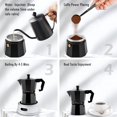 thumbnail image 2 of Rainbean Stainless Steel 6-Cup Stovetop Espresso Maker, 2 of 3