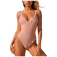 thumbnail image 1 of Yammkia Swimsuit One Piece One Piece Swimsuit Women Modest Bathing Suit Quick Dry Full Coverage Swim Suit(Pink,L), 1 of 8