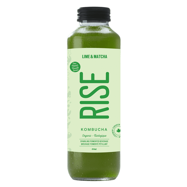 Rise Lime & Matcha Organic Kombucha, 414 mL