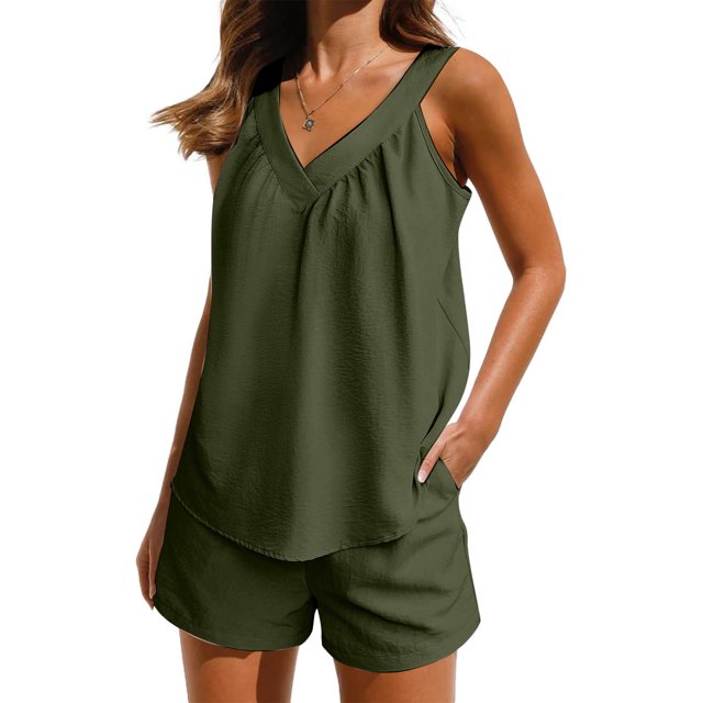 Gspmoly Hauts Grande Taille pour Femmes, Mode Maison Décontractée pour Femmes de Pâques Imprimée et Pantalon Ensemble de Pyjama à Manches Courtes avec Poches Chemises pour Femmes Économies