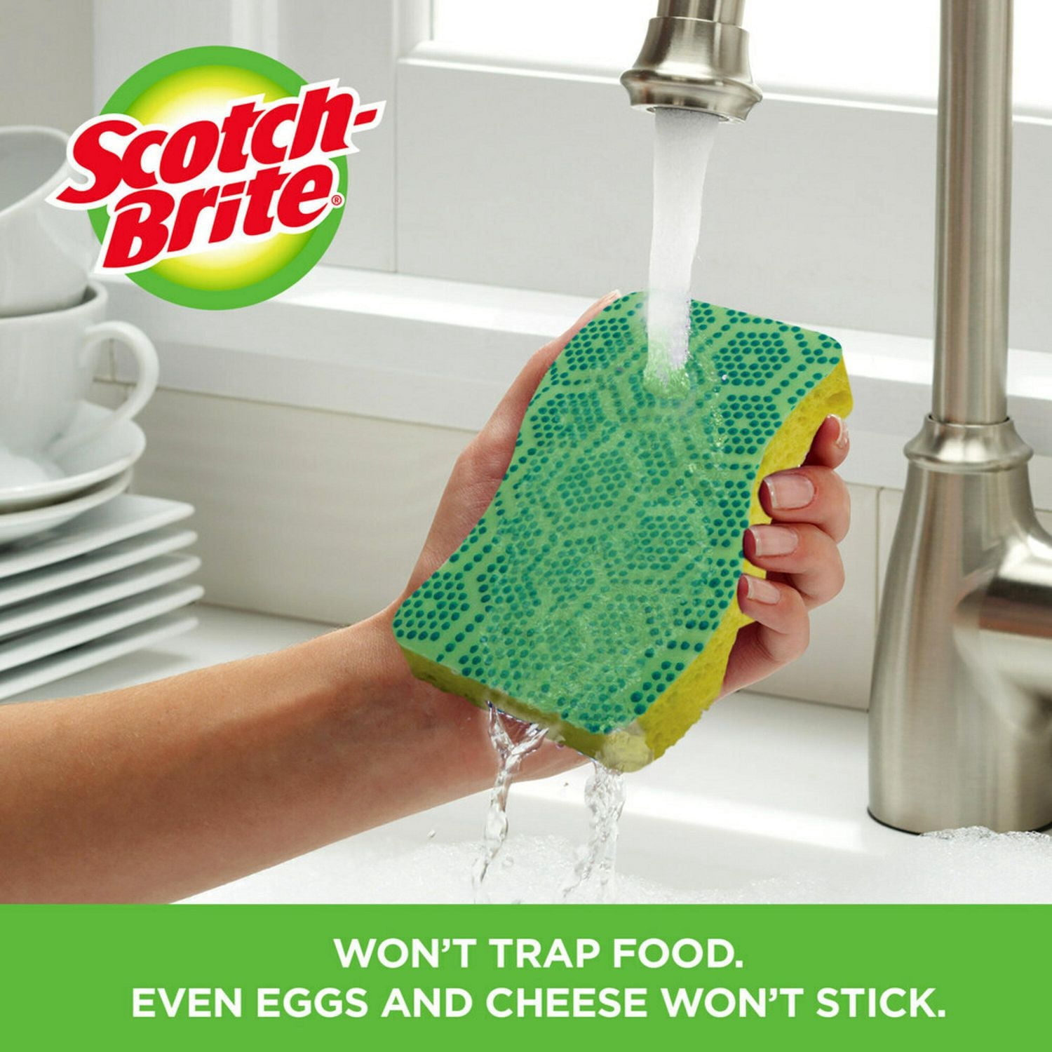 Scotch-Brite® Scrub Dots Éponge à Récurer à Usage Intensif, Lot de 3