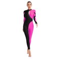thumbnail image 1 of Oyolan Women's Gymnastics Leotard Rhinestone Full Body Unitard Ballet Dance Costume One Piece Pink S, 1 of 6