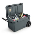 thumbnail image 1 of Costwasy 75 Qt Portable Cooler Roto Molded Ice Chest Insulated 5-7 Days with wheels Handle Charcoal, 1 of 10