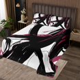 thumbnail image 2 of Erosebridal Abstract Coverlet Set King, Striped Ombre Bedding Set, Chic Geometric Decor 3 Pieces, 2 of 5