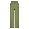 thumbnail image 4 of AherBiu Pantalon Droit Taille Haute pour Femmes, Coton Lin, Large, 4 of 5