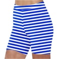 thumbnail image 1 of Plebaso Shorts pour Femmes 2025 Shorts de Plage à Rayures Taille Haute Mode Décontractée Leggings Courts pour Femmes, 1 of 5