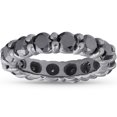 thumbnail image 1 of 3 1/2ct Black Diamond Black Gold Eternity Stackable Ring, 1 of 4