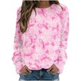 thumbnail image 2 of 2023 Sweat à Capuche Surdimensionné pour Femmes Mode Décontractée Manches Longues Col Rond Imprimé Sweat-Shirt Hauts Blouse Costumes Halloween/noël 50% de Réduction Liquidation, 2 of 5